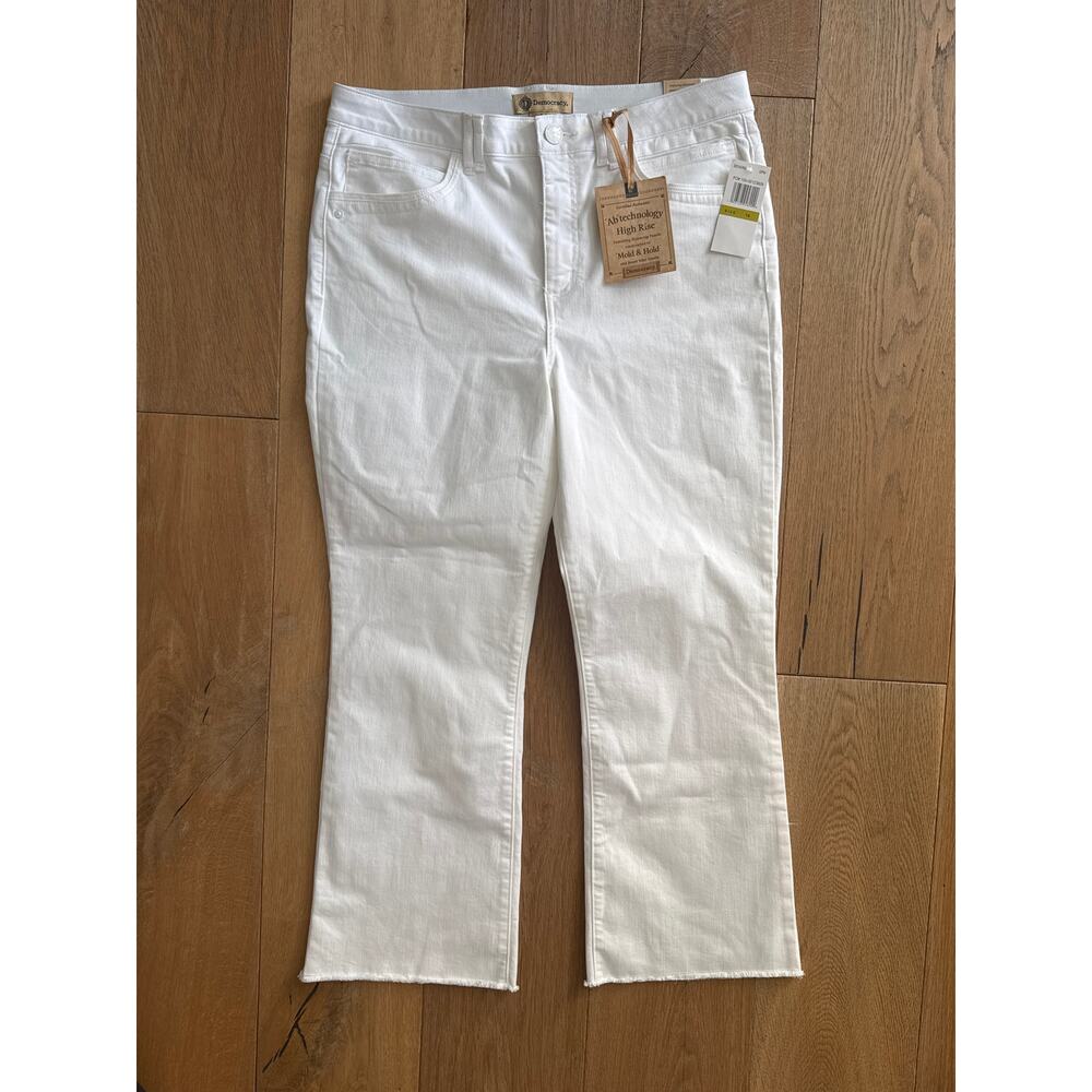 NWT Democracy Ab Technology Booty Lift Raw Hem Jeans